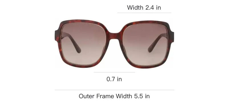 GUESS Resin Square Sunglasses Women's Tortoiseshell-2