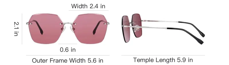 PULAIS Plate Alloy Frame Irregular Shape Sunglasses Unisex Multicolor-3