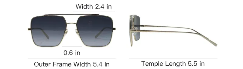 MARC JACOBS Aviator Sunglasses Women's Gold-3