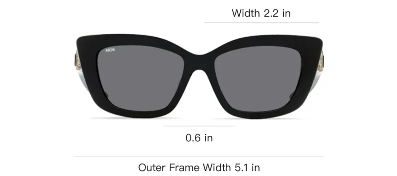 MCM Acetate Irregular Shape Sunglasses Women's Black-2