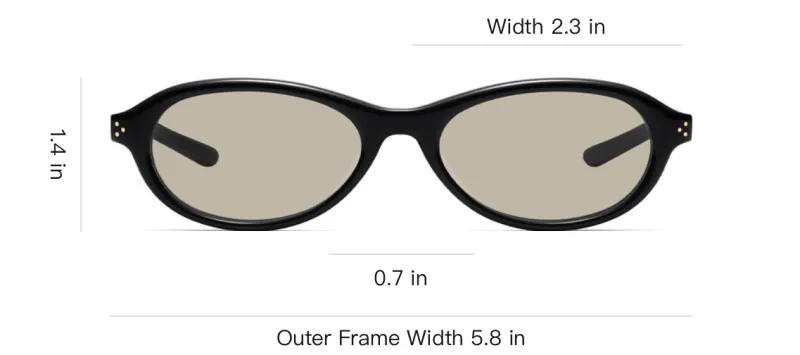 GENTLE MONSTER Acetate Metal Oval Sunglasses Unisex Black-2