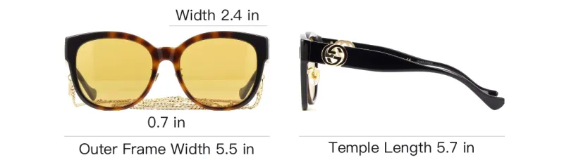 GUCCI Round Chain Sunglasses-3
