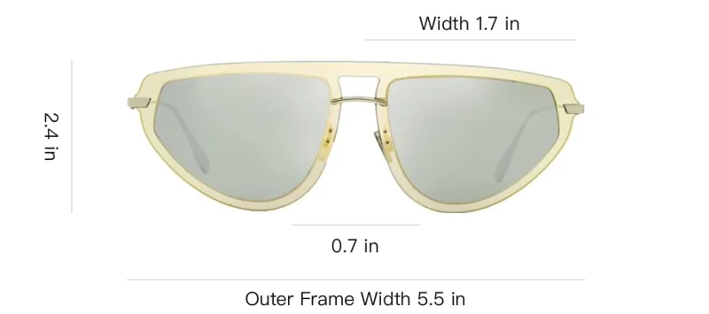 DIOR Plastic Metal Aviator Sunglasses Women's Gold-2