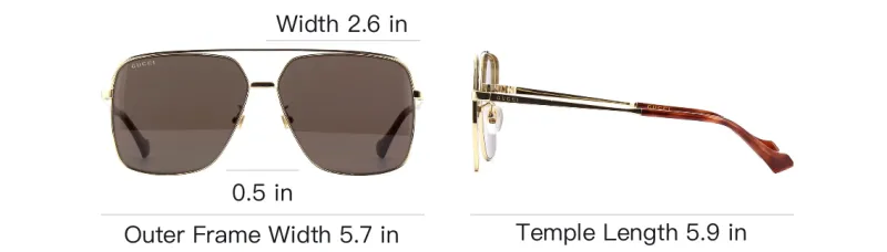 GUCCI Aviator Frame Sunglasses-3