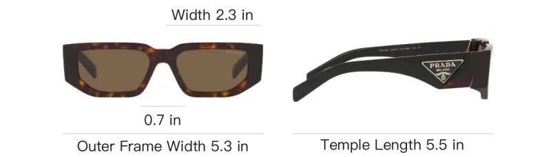 PRADA Rectangular Frame Sunglasses-7