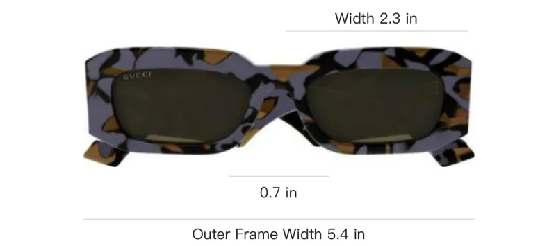 GUCCI Acetate Irregular Shape Sunglasses Men Multicolor-2