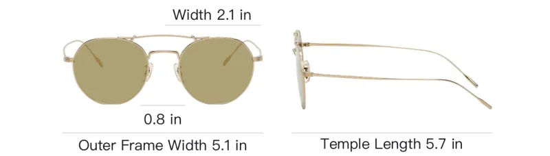 Oliver Peoples Aviator Sunglasses Women's Gold-3