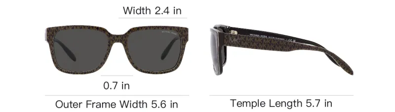 MICHAEL KORS Acetate Square Sunglasses Men's Brown-5