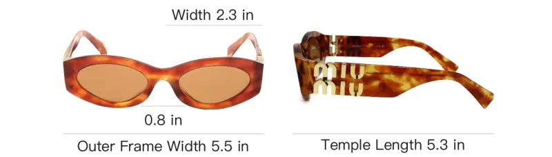 MIU MIU Irregular Shape Sunglasses Women's Tortoiseshell-3
