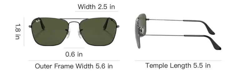 RayBan Metal Aviator Sunglasses Unisex Black-3