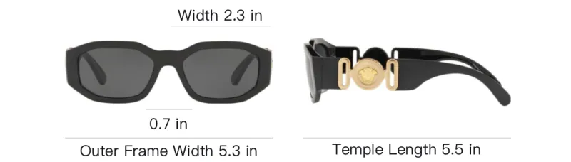 VERSACE Rectangular Frame Sunglasses-5