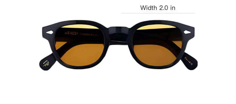 MOSCOT Oval Sunglasses Men's Black-3
