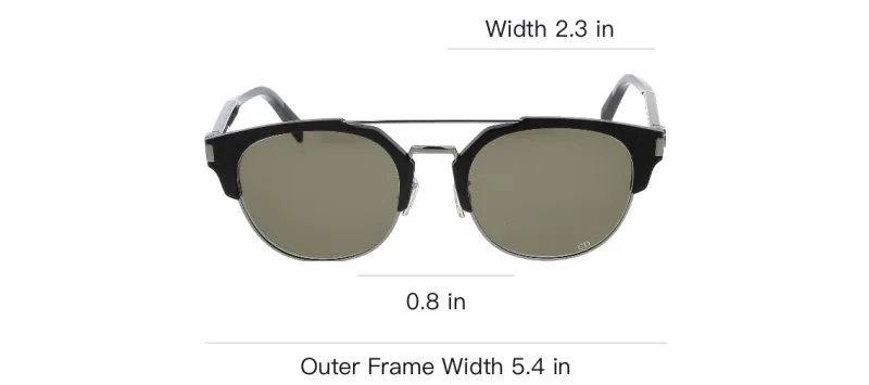 DIOR Acetate Aviator Sunglasses Men's Black-3