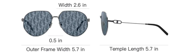 DIOR Cd Link A1U Pilot Frame Sunglasses-3