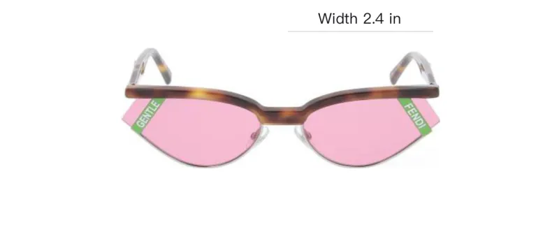 FENDI 800 Silver Acetate Butterfly Sunglasses Women's Tortoiseshell-2