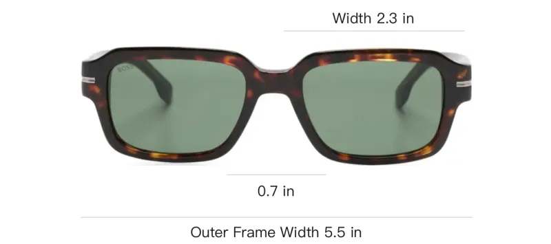 BOSS 1596/S Rectangle-frame Sunglasses-3
