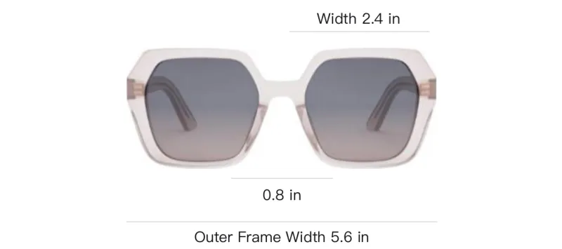 DIOR Acetate Irregular Shape Sunglasses Women's Pink-2