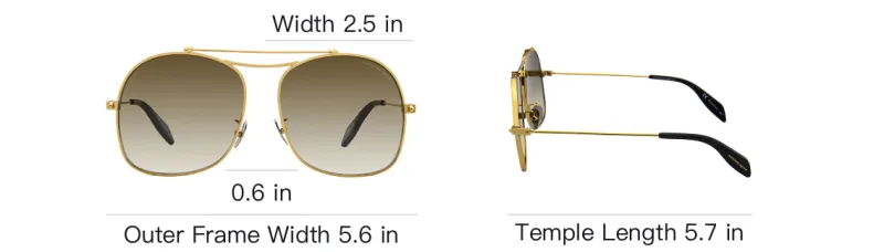 McQ Alexander McQueen Sunglasses Unisex Tea Brown Gradient Lens-5