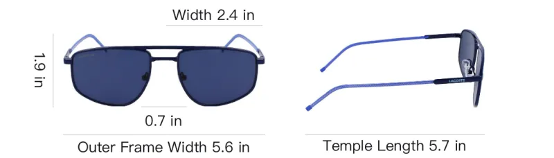 LACOSTE Aviator Sunglasses Men's Marine Blue-7