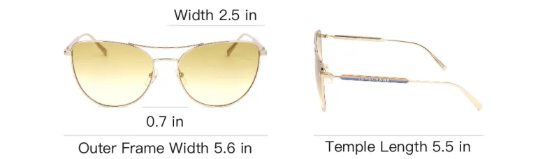 LONGCHAMP Aviator Sunglasses Women's Gold-3