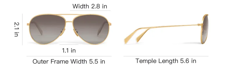 CELINE Metal Frame 01 Sunglasses In Metal With Polarized Lenses-3