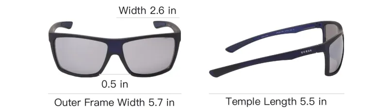 GUESS Plastic Square Sunglasses Men's Black-3