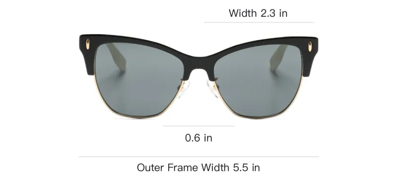 TORY BURCH Irregular Shape Sunglasses Unisex Black-3