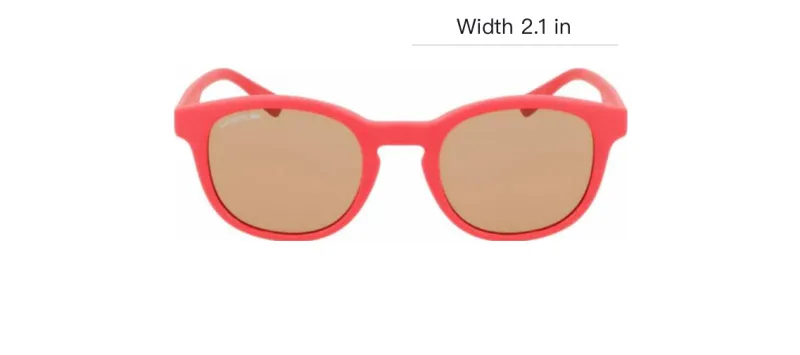 LACOSTE Round Sunglasses Kids' Red-2