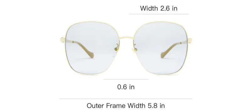 GUCCI Sunglasses Women's Gold-3