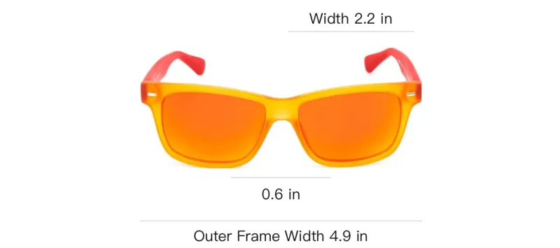 Police Injection Molded Rectangular Sunglasses Kids' Orange-3