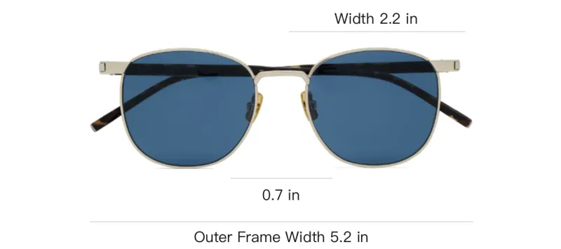 SAINT LAURENT Acetate Metal Nylon Rectangular Sunglasses Men's Silver-2