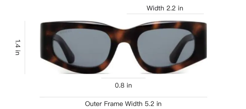 GUCCI Rectangle frame Sunglasses-3