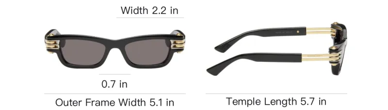 Bottega Veneta Bolt Squared Sunglasses-7