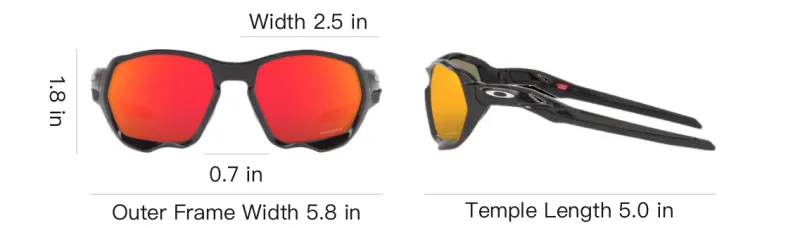 Oakley Nylon Irregular Shape Sunglasses Men's Black-12