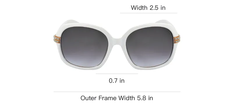 GUESS Resin Square Sunglasses Women's White-2