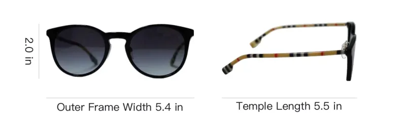 Burberry Acetate Irregular Shape Sunglasses Women's Black-3