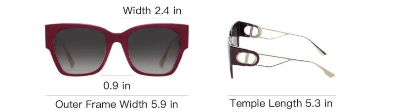 DIOR Sunglasses Women's Red-3