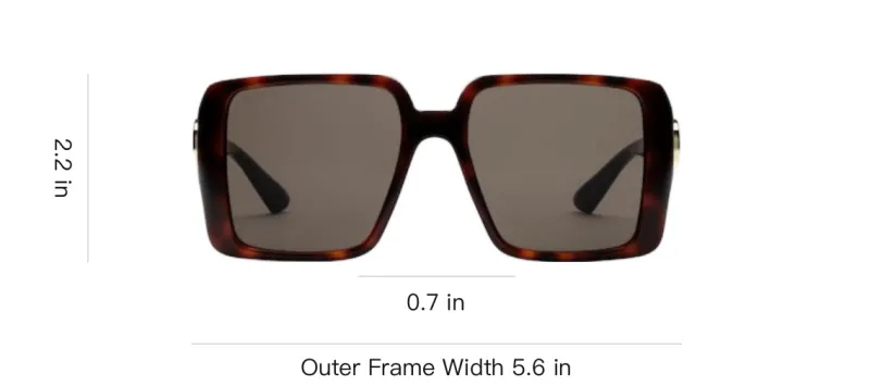 GUCCI Injection Molded Irregular Shape Sunglasses Women's Tortoiseshell-2