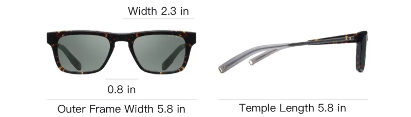 DITA Acetate Rectangular Sunglasses Unisex Tortoiseshell-3