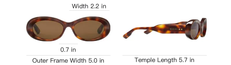 GUCCI Eyewear Tortoiseshell Oval frame Sunglasses-2