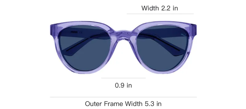 PUMA Plastic Round Sunglasses Women's Purple-2