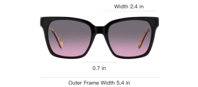 Kate Spade Acetate Square Sunglasses Women's Black-2