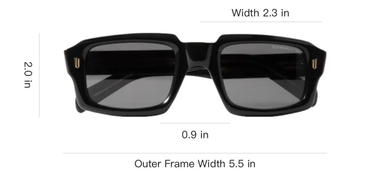 Cutler And Gross Plastic Rectangular Sunglasses Men's Black-3
