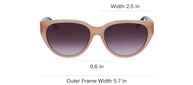LACOSTE Plastic Cat Eye Sunglasses Women's Brown-3