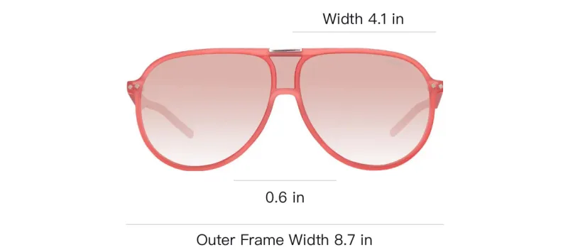 Polaroid Acetate Aviator Sunglasses Unisex Red-3