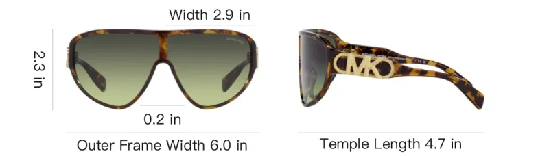 MICHAEL KORS Empire Shield Frame Sunglasses-6
