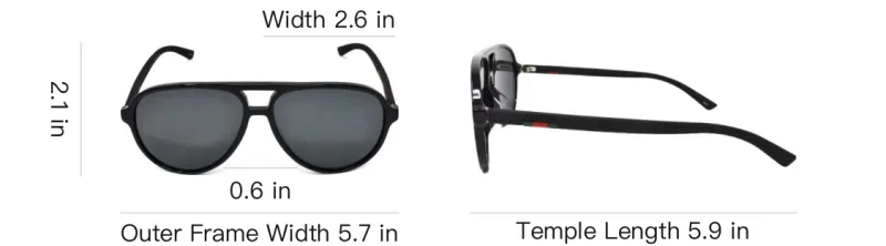 GUCCI Plastic Aviator Sunglasses Men's Black-3