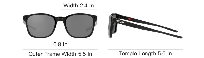 Oakley Plastic Square Sunglasses Men's Black-5