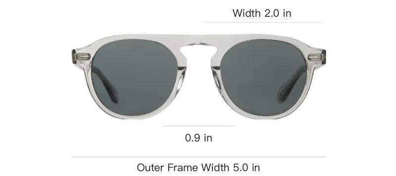 GARRETT LEIGHT Sunglasses Unisex Gray-2