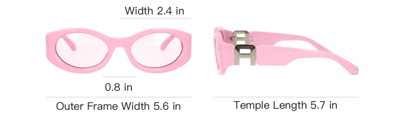 AMBUSH Acetate Oval Sunglasses Women's Pink-4